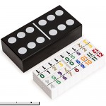 Yellow Mountain Imports Double 12 Dominoes Game Set with Numerals in Black Lacquer Case  B06WRQT7NC